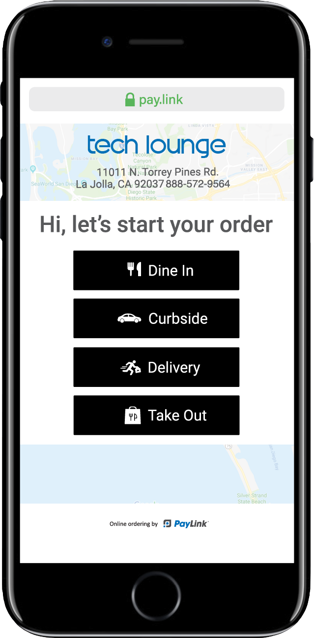 Curbside Delivery, Order Ahead and Take Out Ordering